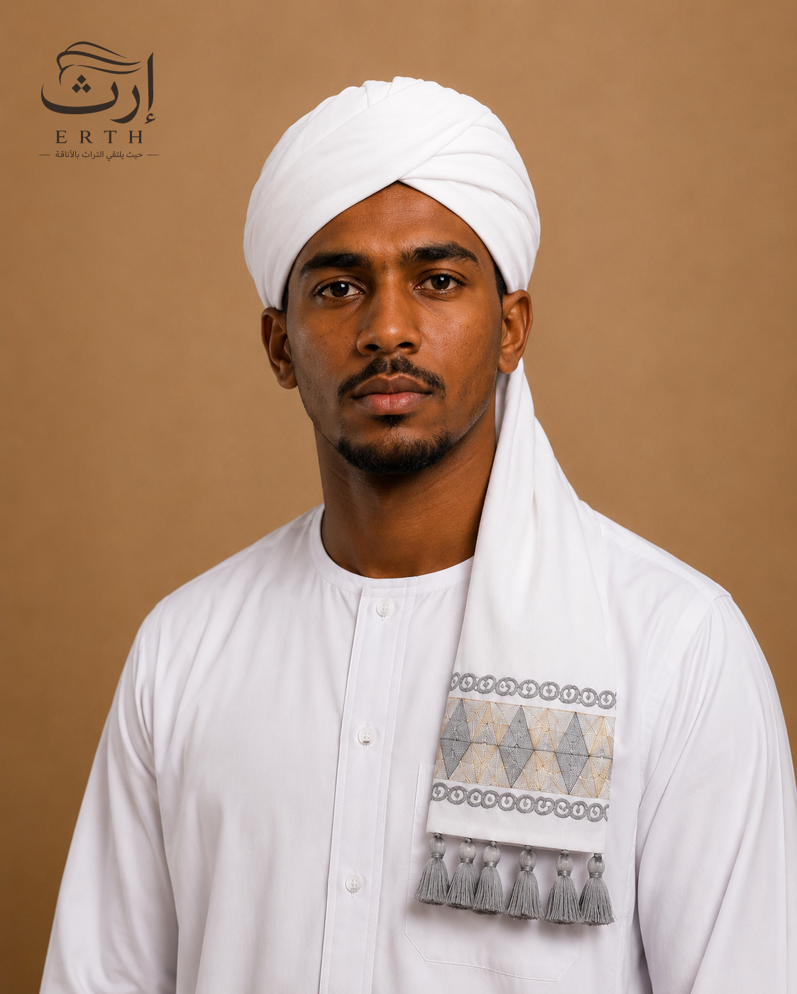 عمه مطرزة لفة مودرن للكبار